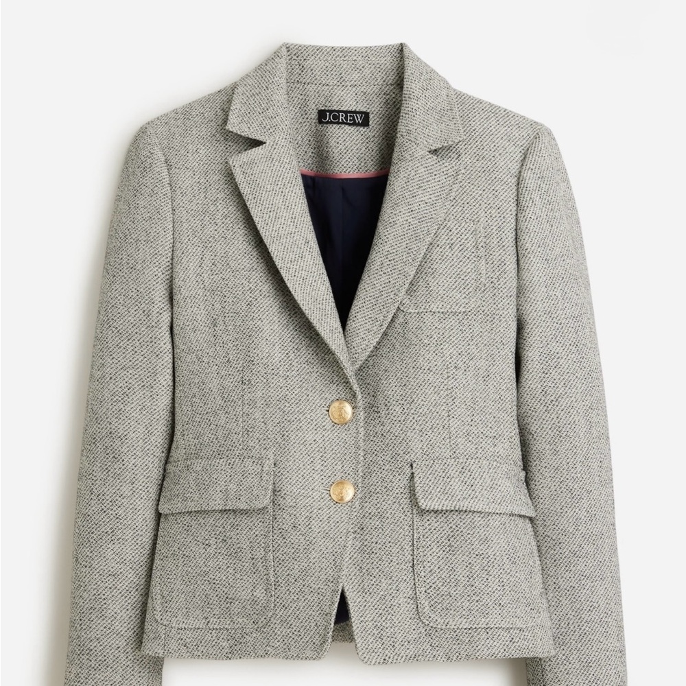 J. Crew Shrunken Fit wool Blazer with Gold Buttons -sold out
